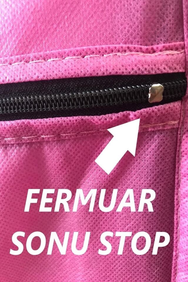 Plastik Raflı Çelik Borulu Askılı Bez Dolap Gardırop