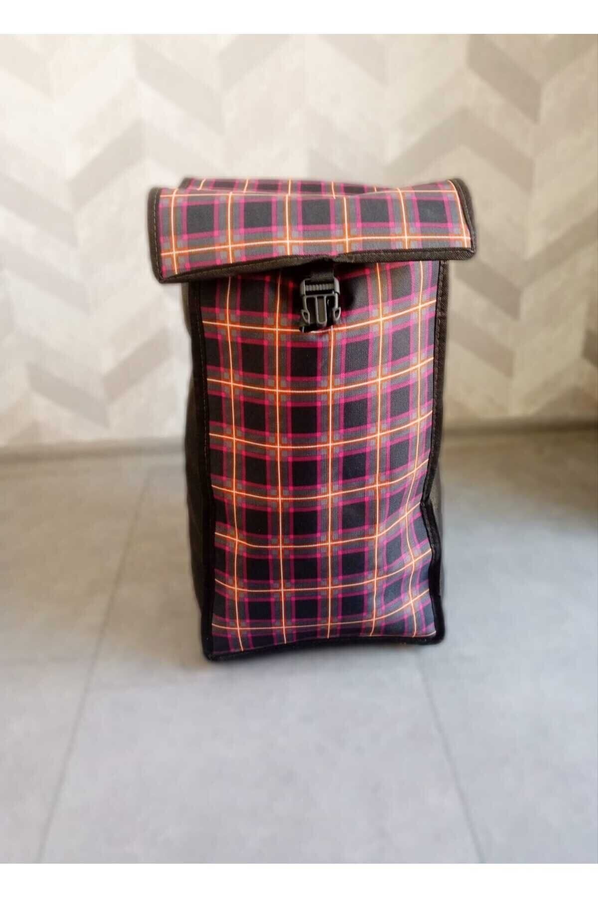 Desenli Pazar Arabası Çantası Yedek Çanta