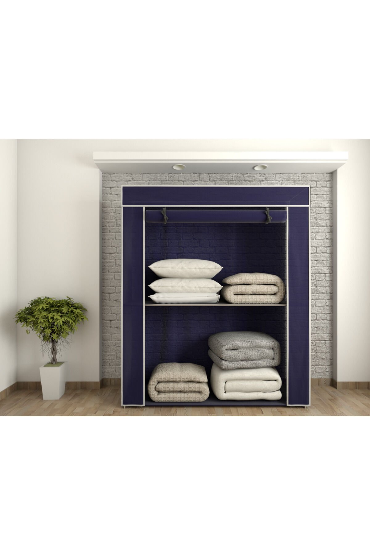 Çelik Profilli Yorgan Hurcu Bez Dolap Yüklük Gardırop